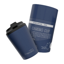 Denim Ceramic Interior Reusable Cup 12oz - Fressko