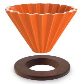 Buy Coffee ceramic dripper zigzag v02 orange in Saudi Arabia
