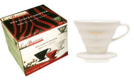 White coffee filter funnel v60 LaBarista-728