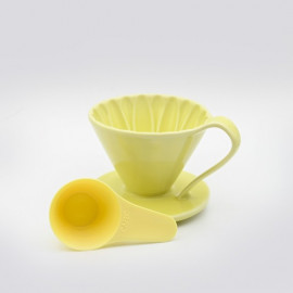 Cafec - Flower Dripper 1 Cup - Yellow