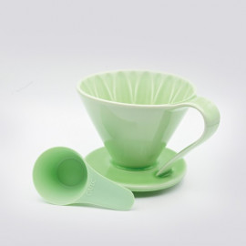 Cafec - Porcelain dripper for 2-4 cups - Green