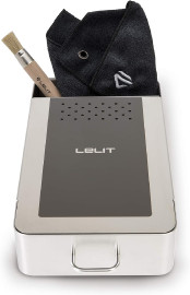 Lelit - Lelit Knock Box Drawer With Cloth And Brush, Silver/Black 2