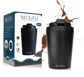 Buy Coffee Thermo Cup 12oz Black from mibru in Saudi Arabia