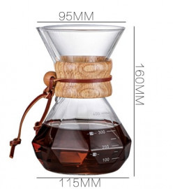 400ml Diamond Drip Coffee Pot Glass - Design 02 2