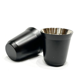 espresso thermally insulated capsule coffee mug - 80ml - black 2