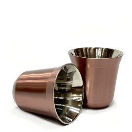 espresso thermally insulated capsule coffee mug - 80ml - bronze 2