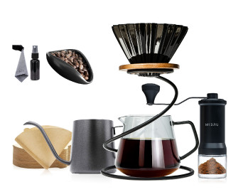 Buy V60 Coffee Maker Drip Set With Coffee filter stand spiral