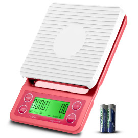 Coffee scale with timer pink
