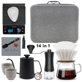 Coffee G2 travel set for drip 14 in 1 from MIBRU Gray