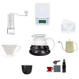 MIBRU V60 Coffee Maker 8 pc Pour Over Coffee Set Drip Coffee Maker Pour Over Coffee Set Tool