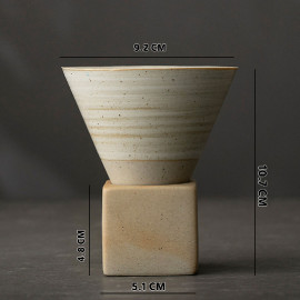 Coffee ceramic cup with holder white 150 ml 2