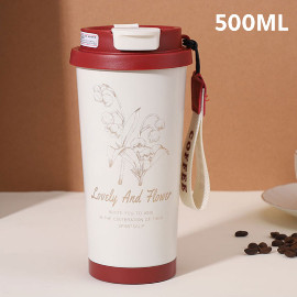 Vacuum thermos cup 500ml red