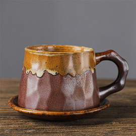 Coffee ceramic cup with plate 230ml