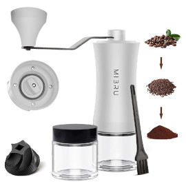 Coffee manual grinder LE white with additional jar