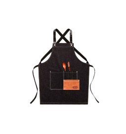 LaBarista Black Fabric Barista Apron - LB 608