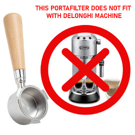 51mm Portafilter wooden Handle & Zinc Alloy Head, Includes Filter 2cups Baskets, fit with Homix, Nikai, Geepas, Morphy Richards 2