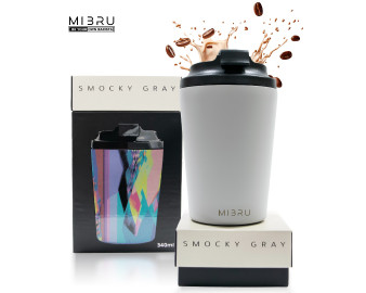 كوب ميبرو بداخل مطلي بالسيراميك مقاس 12oz لون سموكي جري 2