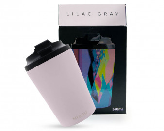 كوب ميبرو بداخل مطلي بالسيراميك مقاس 12oz لون ليلك جري