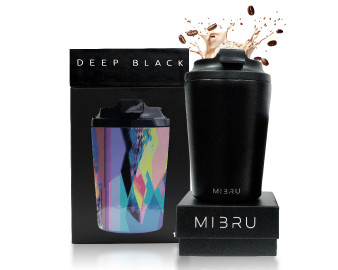 كوب ميبرو بداخل مطلي بالسيراميك مقاس 12oz لون ديب بلاك 2