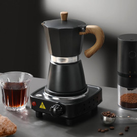 Omran Cart Moka pot coffee Maker 300ml stylish handle 4-6 Cups Stovetop Coffee Brewer Italian Style coffee gifts 2