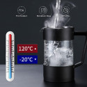 Omran Cart French Press Coffee Maker 600ml Stainless Steel Borosilicate Glass Coffee Tea Maker, Travel Coffee Presses