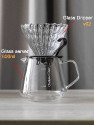 Omran Cart V60 Coffee Set Pour over coffee maker V60 holder, kettle with wooden handle, Server, dripper, filters & cup