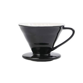 4 Cups Dripper Ceramic - Black - Design 02