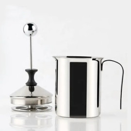 400ml Manual Milk Bubbler Stainless Steel 2
