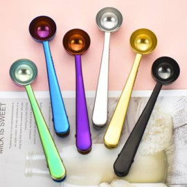 Stainless Steel Coffee Scoop Clip - Silver