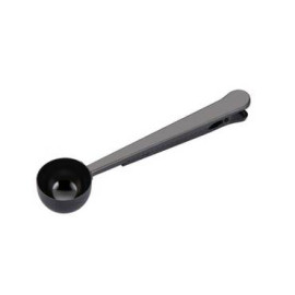 Stainless Steel Coffee Scoop Clip - Black