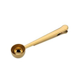 Stainless Steel Coffee Scoop Clip - Gold
