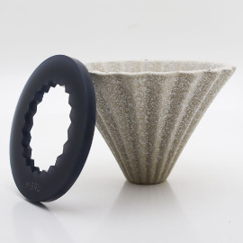 COFFEE CIRAMIC DRIPPER ZIGZAG V02 1-4 CUPS Acrylic base 2