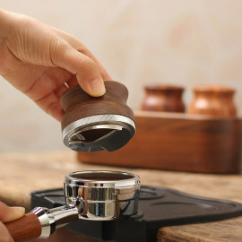 Wooden Handle Coffee Distributor - design ( 1 ) - 58mm 2