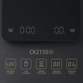 Timer Digital Coffee Scale - Design ( 3 ) - Black 2