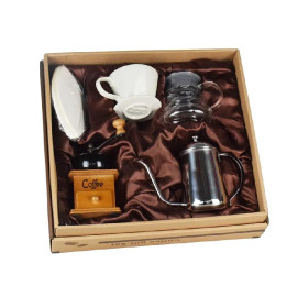Coffee Gift Set, Glass & Ceramic - Design 06