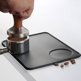 Coffee tamping rubber base blank black