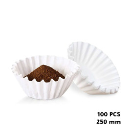 Coffee of the day wave shape 250mm filter for drip coffee of the day Set of 100pcs