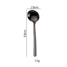 Stainless steel spoon black 9.8 cm