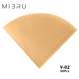 Coffee paper filter v60 v02 50pcs brown mibru