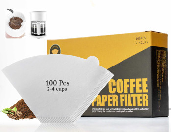 Omran Cart U Shape Paper Filter 102 Size, White, 100pcs – Wood Pulp, for U Drippers & Coffee Machines, Smooth Coffee Brewing