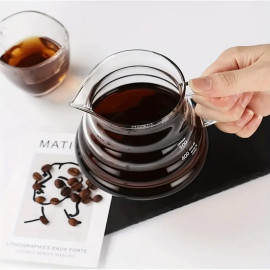 Omran Cart Glass Coffee Server with Lid – 600ml Heat-Resistant Carafe, Size 02, for Pour Over, V60, and Drip Coffee Brewing 2