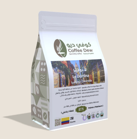 Coffee Dew Roastery La Domina Specialty Coffee from Colombia 250 grams (Whole Beans).