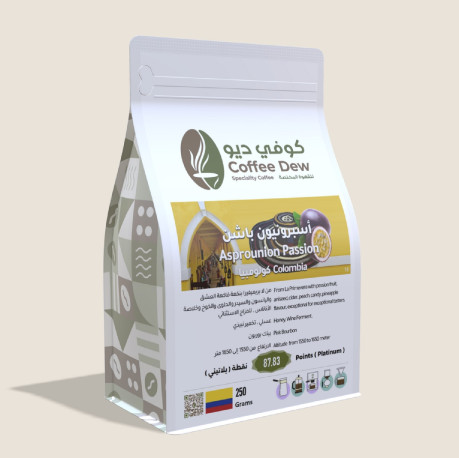 Coffee Dew Roastery Asprounion Passion Specialty Coffee from Colombia 250 grams (Whole Beans).