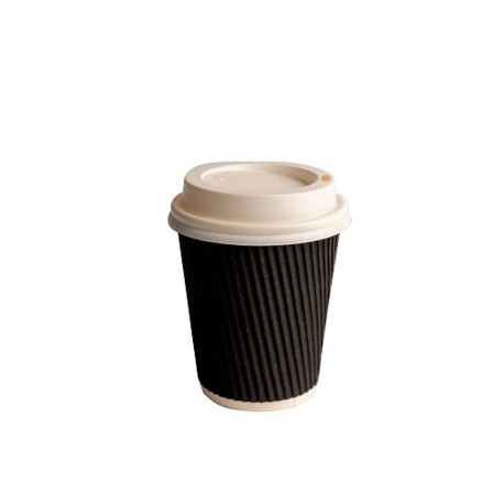 8OZ RIPPLE PAPER CUP BLACK 200ml