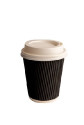 8OZ RIPPLE PAPER CUP BLACK 200ml
