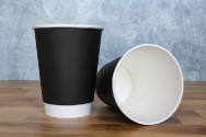 8OZ DOUBLE WALLPAPER CUP BLACK 200ml