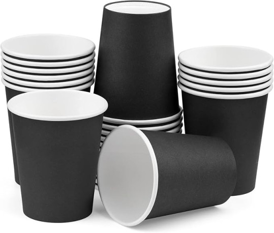 8OZ SINGLE WALLPAPER CUP BLACK  200ml
