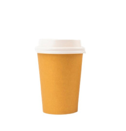 8OZ SINGLE WALLPAPER CUP BROWN  200ml