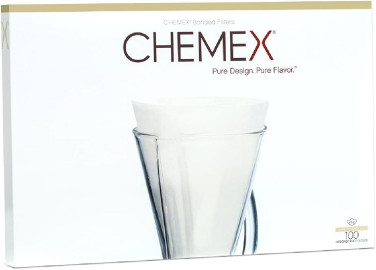Chemex 3 Cup Bonded Filters Unfolded Half Moon (100pcs)