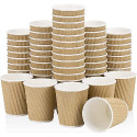 8oz / 200ml Kraft Ripple Wallpaper Hot Cup – Brown